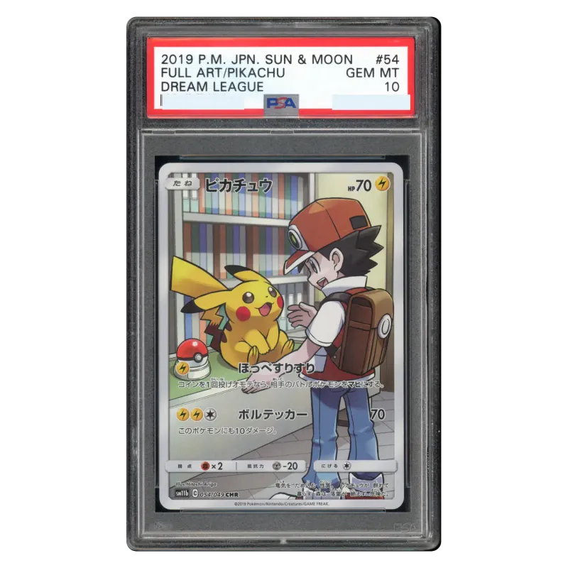 2019 Pikachu #054/049 Dream League Enhanced Expansion Pack sm11b CHR PSA 10