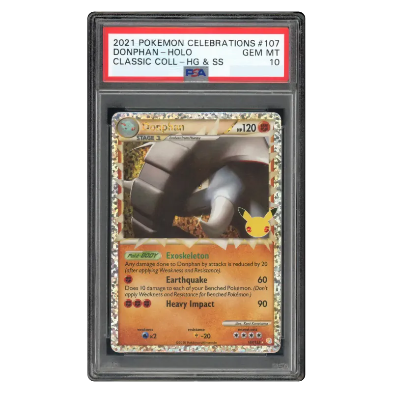 2021 Donphan #107/123 Celebrations Holo  PSA 10