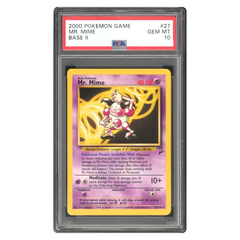 2000 Mr. Mime #27/130 Pokemon Base Set 2 PSA 10
