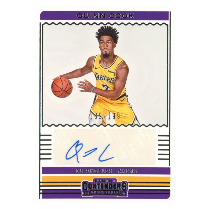 2019 Quinn Cook Auto /199 #CA-QCK Panini Contenders