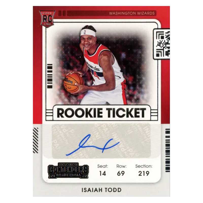 2021 Isaiah Todd Auto #160 Panini Contenders