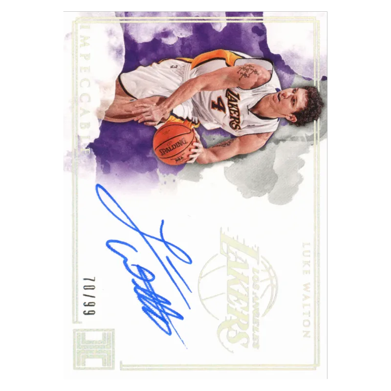 2018 Luke Walton Auto /99 #LA-LWT Panini Impeccable