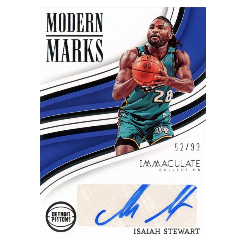 2022 Isaiah Stewart Auto /99 #IMO-IST Panini Immaculate