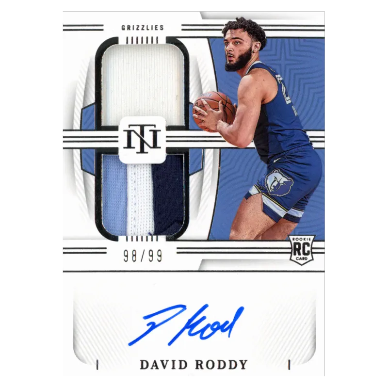 2022 David Roddy Auto /99 #RMD-DVR Panini National Treasures