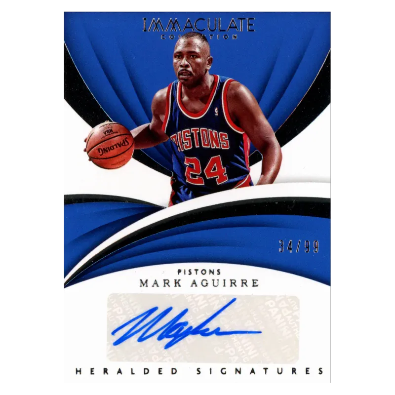 2017 Mark Aguirre Auto /99 #HS-MAG Panini Immaculate