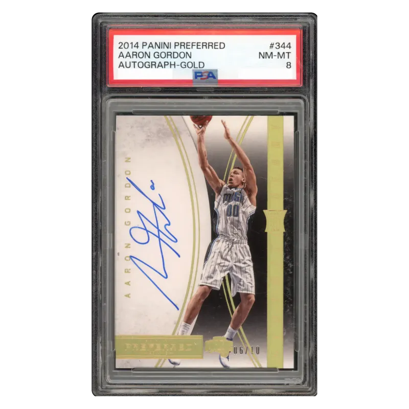 2014 Aaron Gordon Auto /10 #344 Panini Preferred