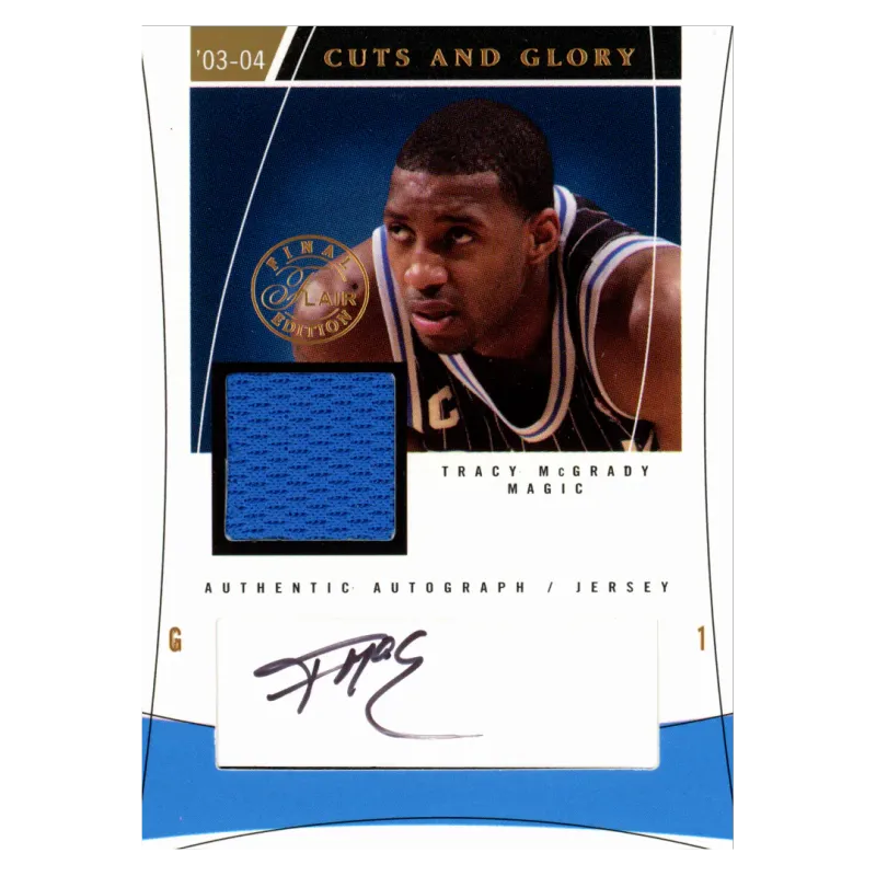 2003 Tracy McGrady Auto /100 #CG-TM Fleer Flair Final Edition
