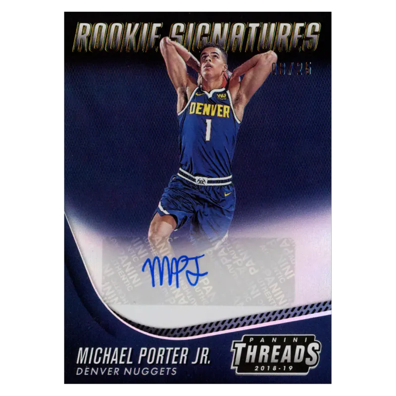 2018 Michael Porter Jr. Auto /25 #12 Panini Threads