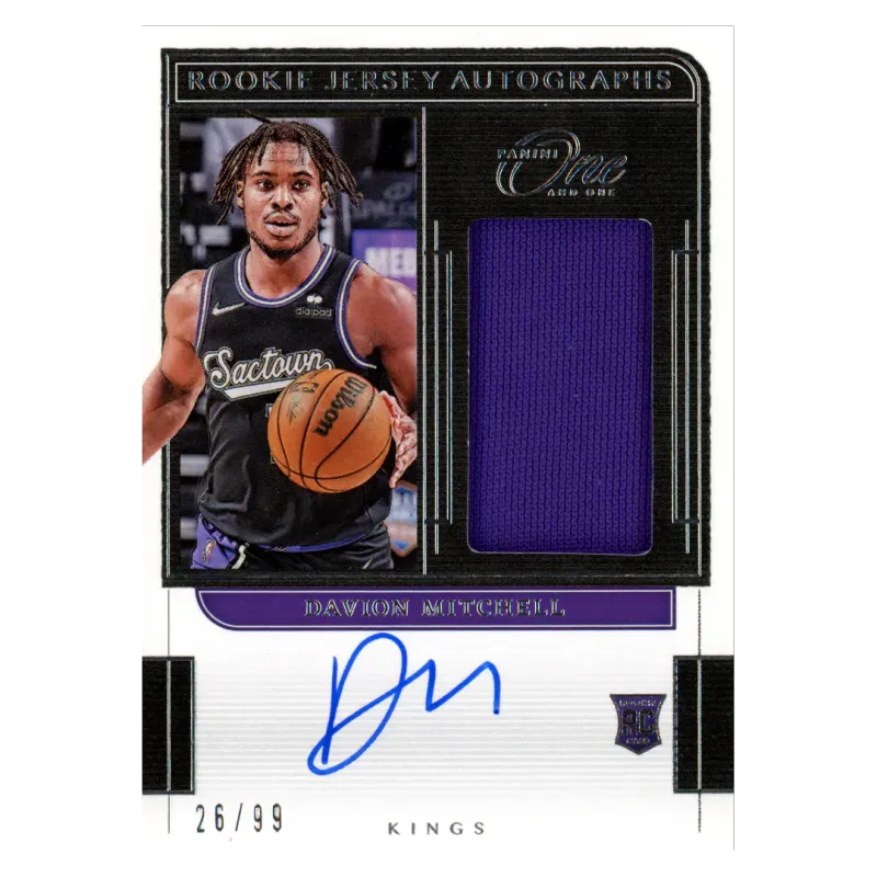 2021 Davion Mitchell Auto /99 #RJ-DML Panini One and One