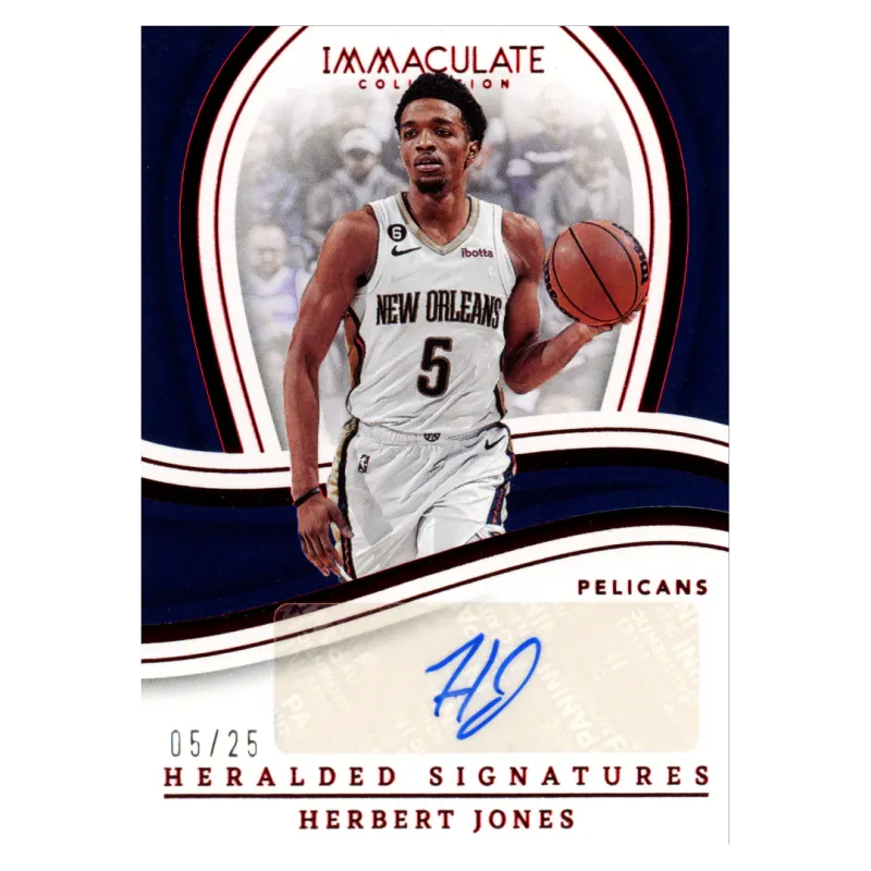 2022 Herbert Jones Auto /25 #HIS-HER Panini Immaculate