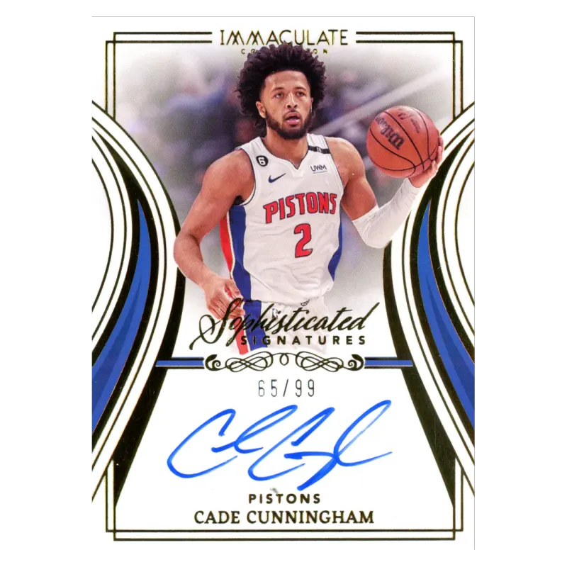 2022 Cade Cunningham Auto /99 #SS-CCH Panini Immaculate