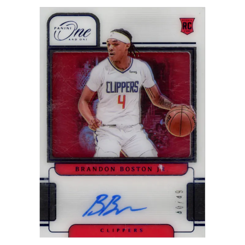 2021 Brandon Boston Jr. Auto /49 #RA-BBJ Panini One and One