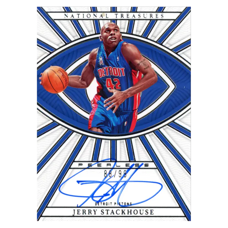 2022 Jerry Stackhouse Auto /99 #PLS-JSH Panini National Treasures