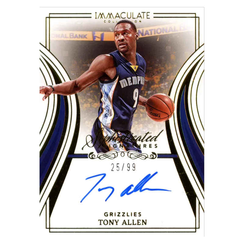 2022 Tony Allen Auto /99 #SS-TAL Panini Immaculate