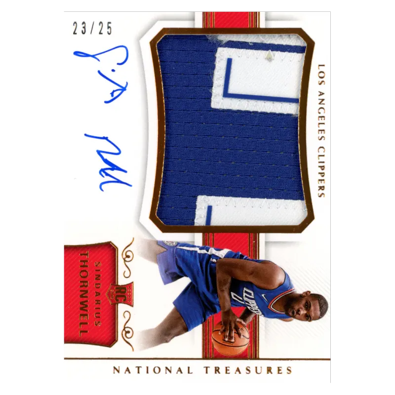 2017 Sindarius Thornwell Auto /25 #141 Panini National Treasures