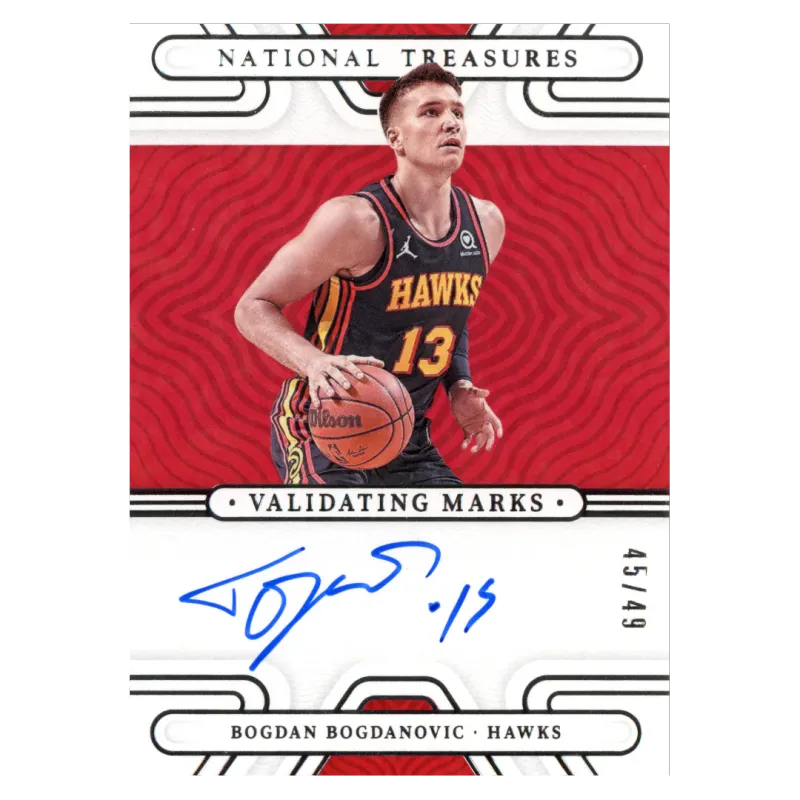 2021 Bogdan Bogdanovic Auto /49 #VM-BDB Panini National Treasures
