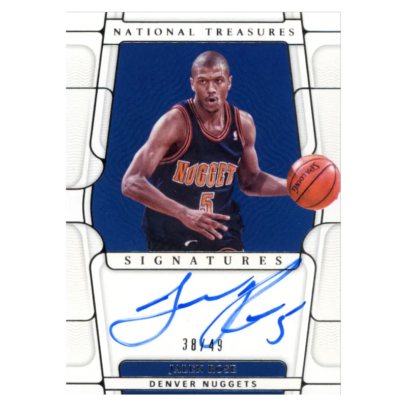 2021 Jalen Rose Auto /49 #SIG-JRO Panini National Treasures