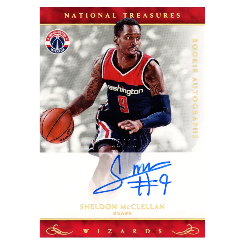 2016 Sheldon McClellan Auto /10 #206 Panini National Treasures