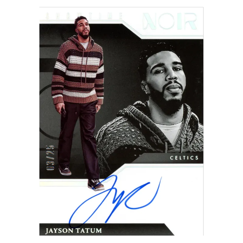 2022 Jayson Tatum Auto /25 #SHW-JAY Panini Noir
