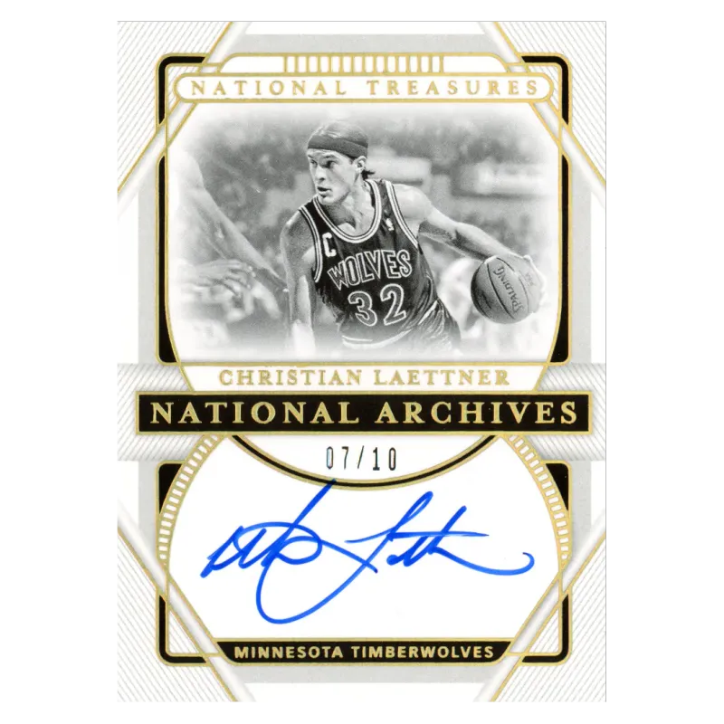 2020 Christian Laettner Auto /10 #NA-CLA Panini National Treasures