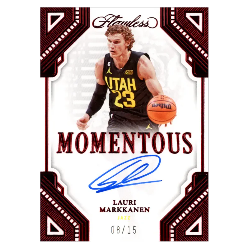 2022 Lauri Markkanen Auto /15 #MA-LMK Panini Flawless