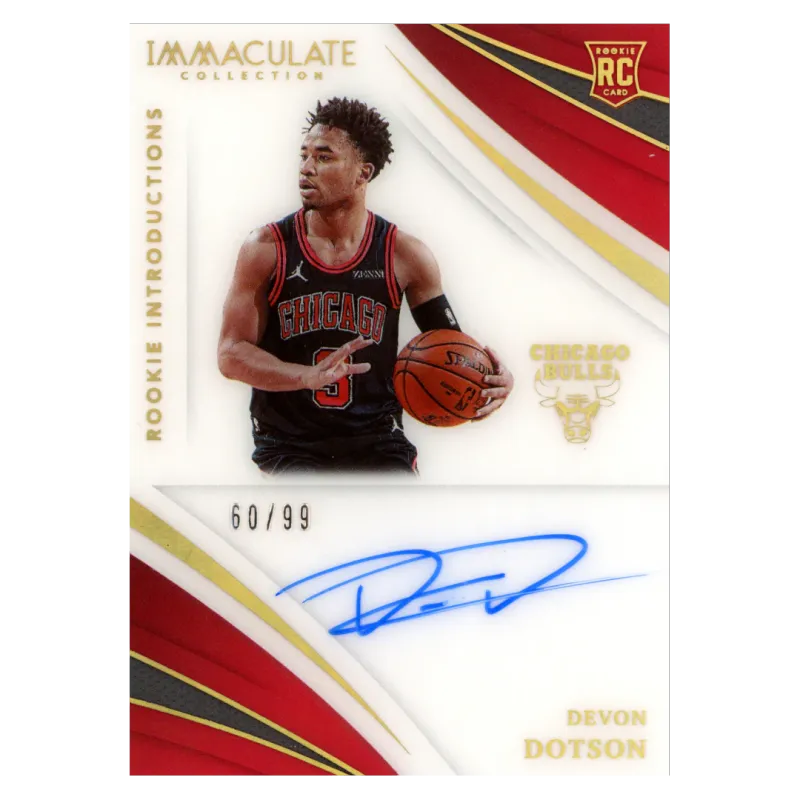 2020 Devon Dotson Auto /99 #RI-DDO Panini Immaculate