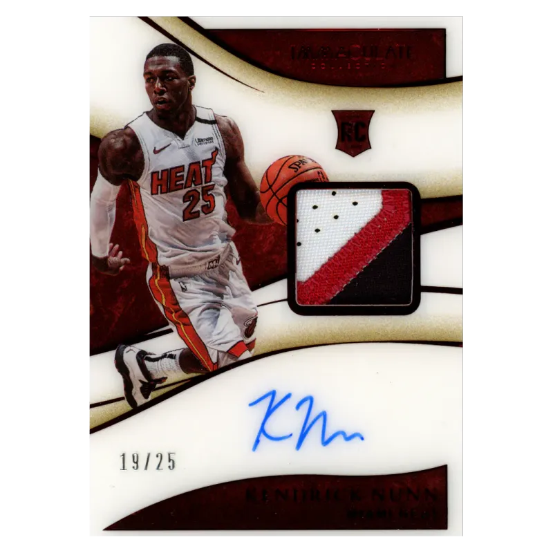 2019 Kendrick Nunn Auto /25 #122 Panini Immaculate