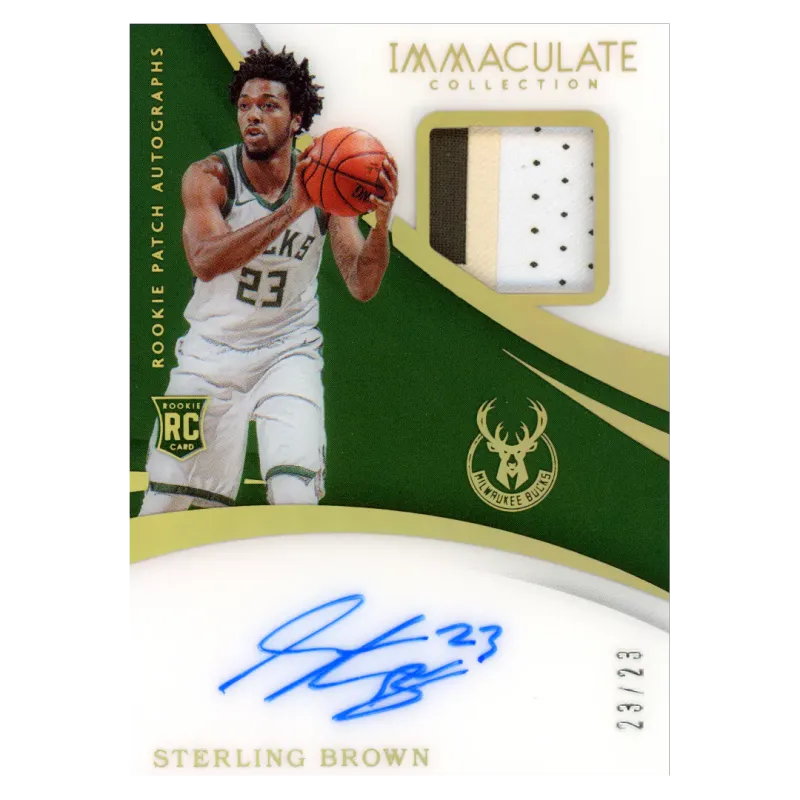 2017 Sterling Brown Auto /23 #133 Panini Immaculate