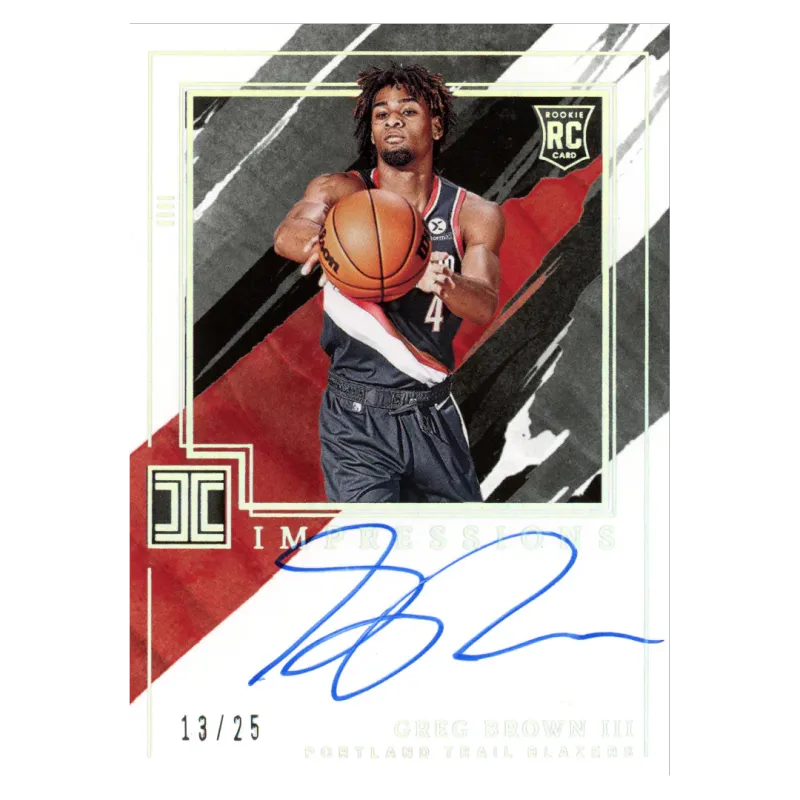 2021 Greg Brown III Auto /25 #IM-GBR Panini Impeccable