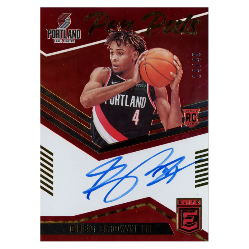 2021 Greg Brown III Auto /49 #PP-GBR Panini Donruss