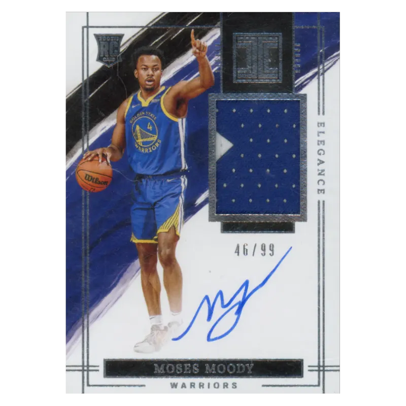2021 Moses Moody Auto /99 #114 Panini Impeccable