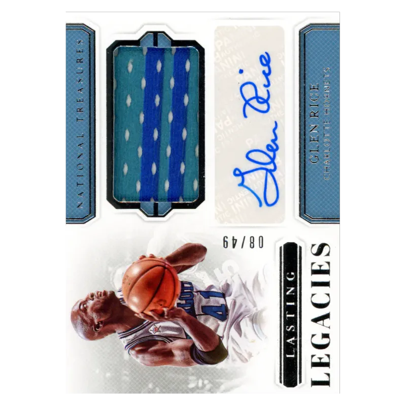 2018 Glen Rice Auto /49 #LL-GRC Panini National Treasures