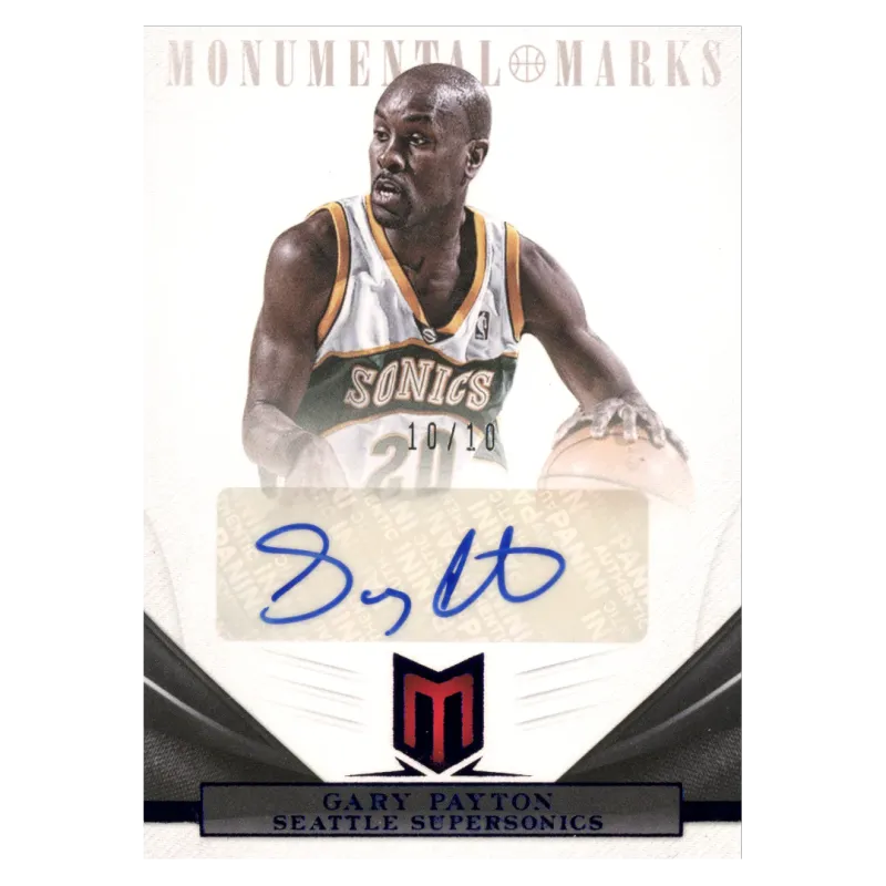 2012 Gary Payton Auto /10 #181 Panini Momentum