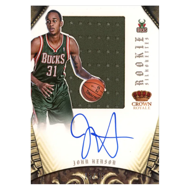 2013 John Henson Auto /99 #320 Panini Crown Royale