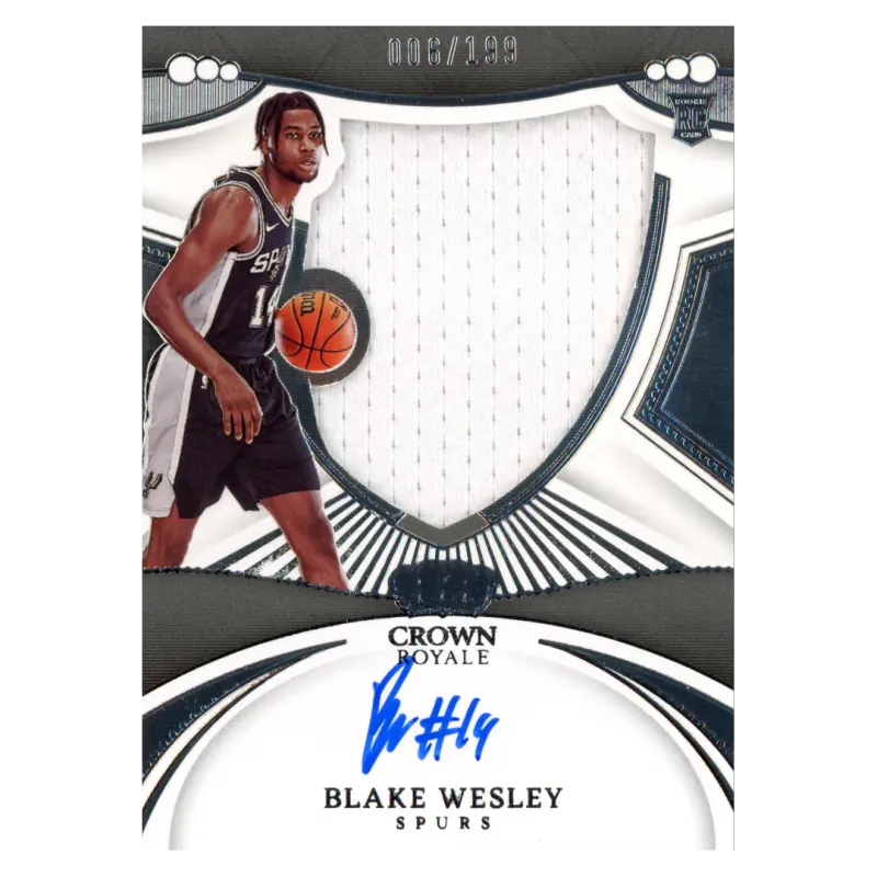 2022 Blake Wesley Auto /199 #108 Panini Crown Royale