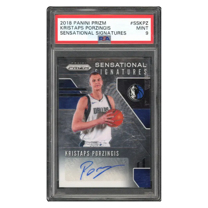2019 Kristaps Porzingis Auto #SS-KPZ Panini Prizm