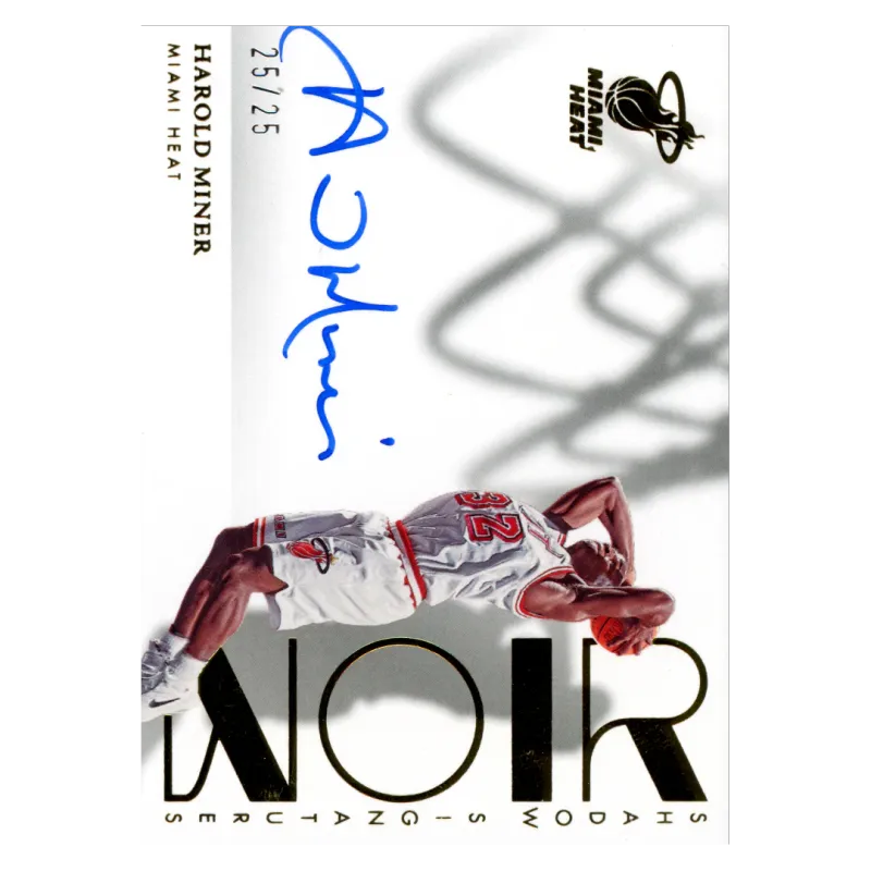 2022 Harold Miner Auto /25 #SHS-HMN Panini Noir