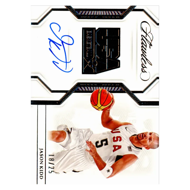 2022 Jason Kidd Auto /25 #USA-JKD Panini Flawless