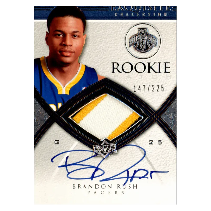 2008 Brandon Rush Auto /225 #66 Upper Deck Exquisite Collection