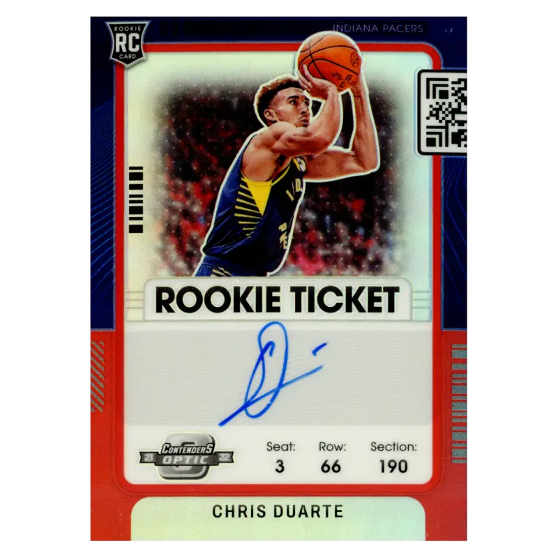 2021 Chris Duarte Auto /75 #109 Panini Contenders Optic